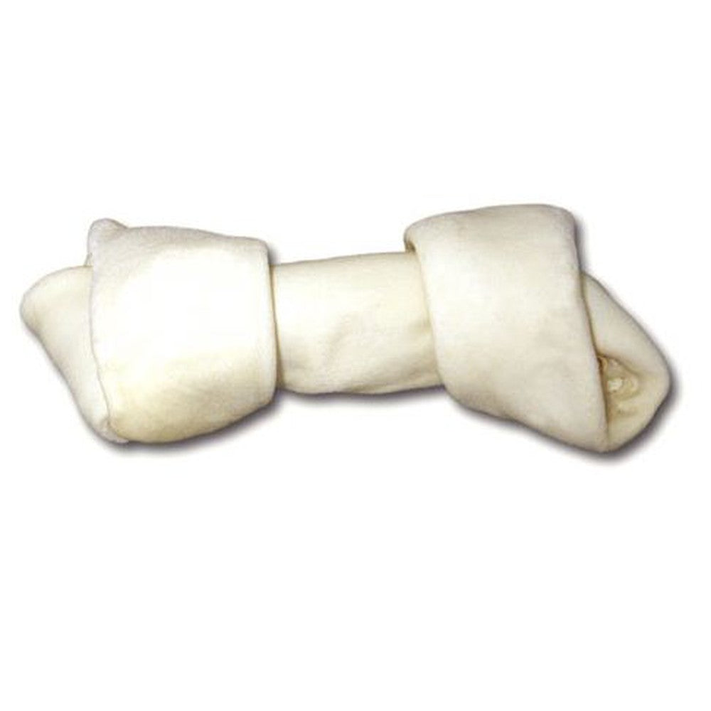 Cadet White Rawhide Knotted Dog Bone