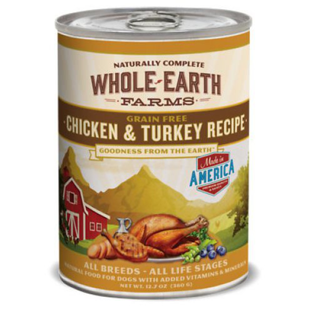 Whole Earth Farms Grain Free Chicken and Turkey Recipe Canned Dog Food