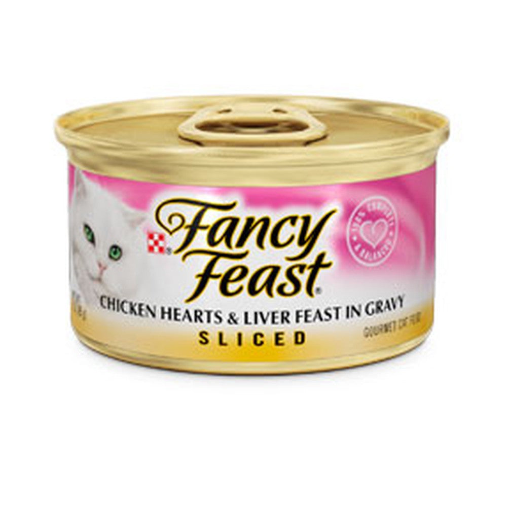 Fancy Feast Sliced Chicken Hearts and Liver Feast Canned Cat Food