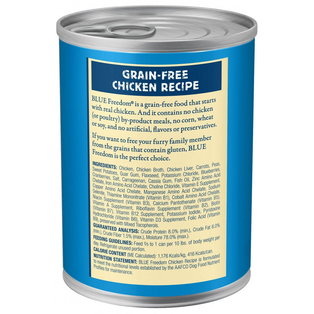 Blue Buffalo Freedom Adult Grain-Free Chicken Recipe Canned Dog Food