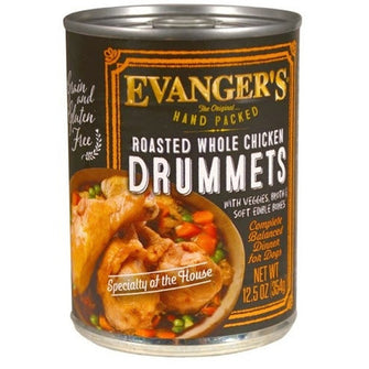 Evangers Super Premium Hand Packed Roasted Chicken Drumett Canned Dog Food