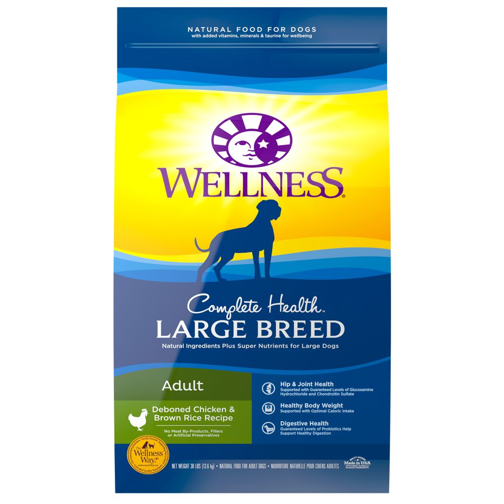 Wellness Complete Health Natural Large Breed Adult Chicken and Brown Rice Recipe Dry Dog Food