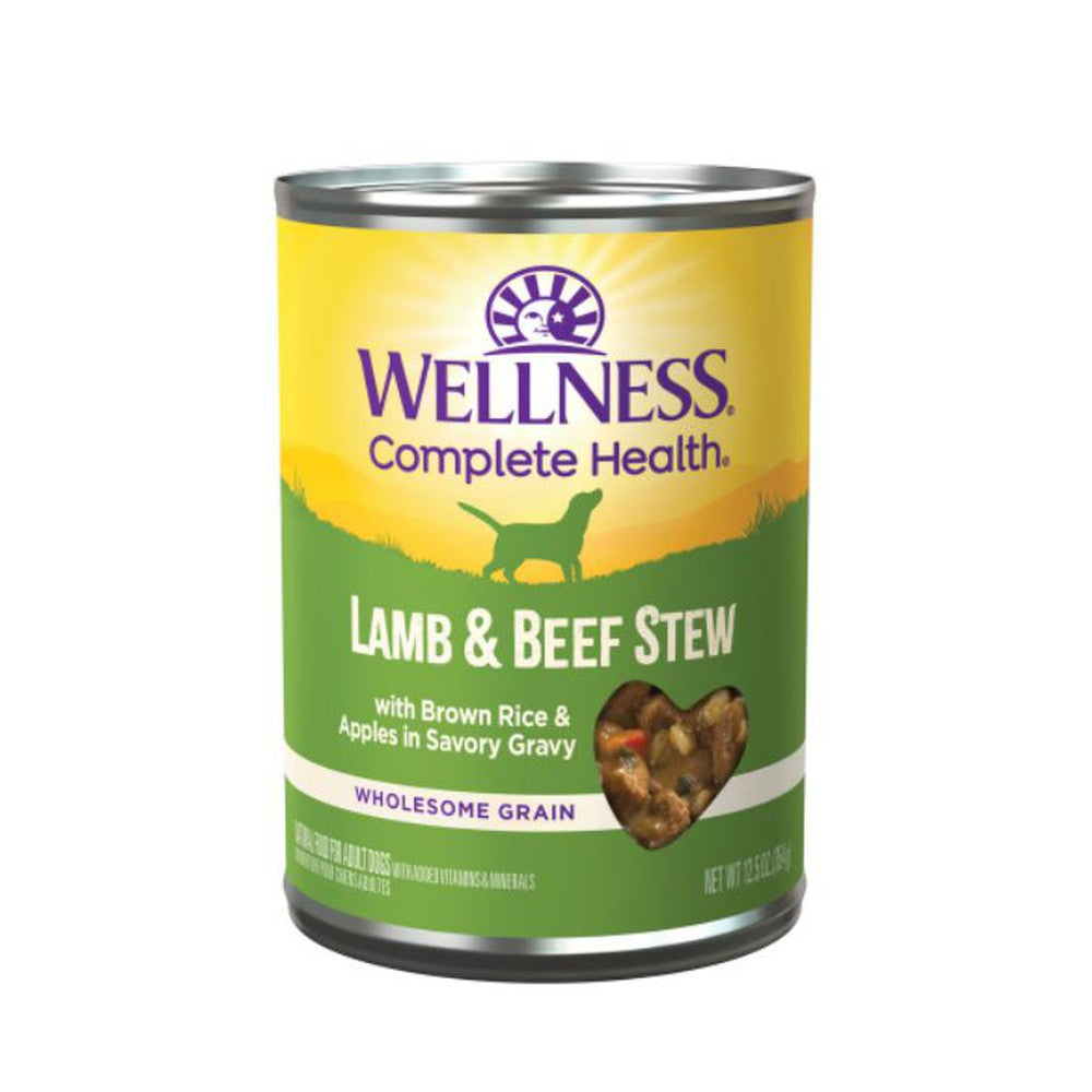 Wellness Natural Lamb and Beef Stew with Brown Rice and Apples Wet Canned Dog Food