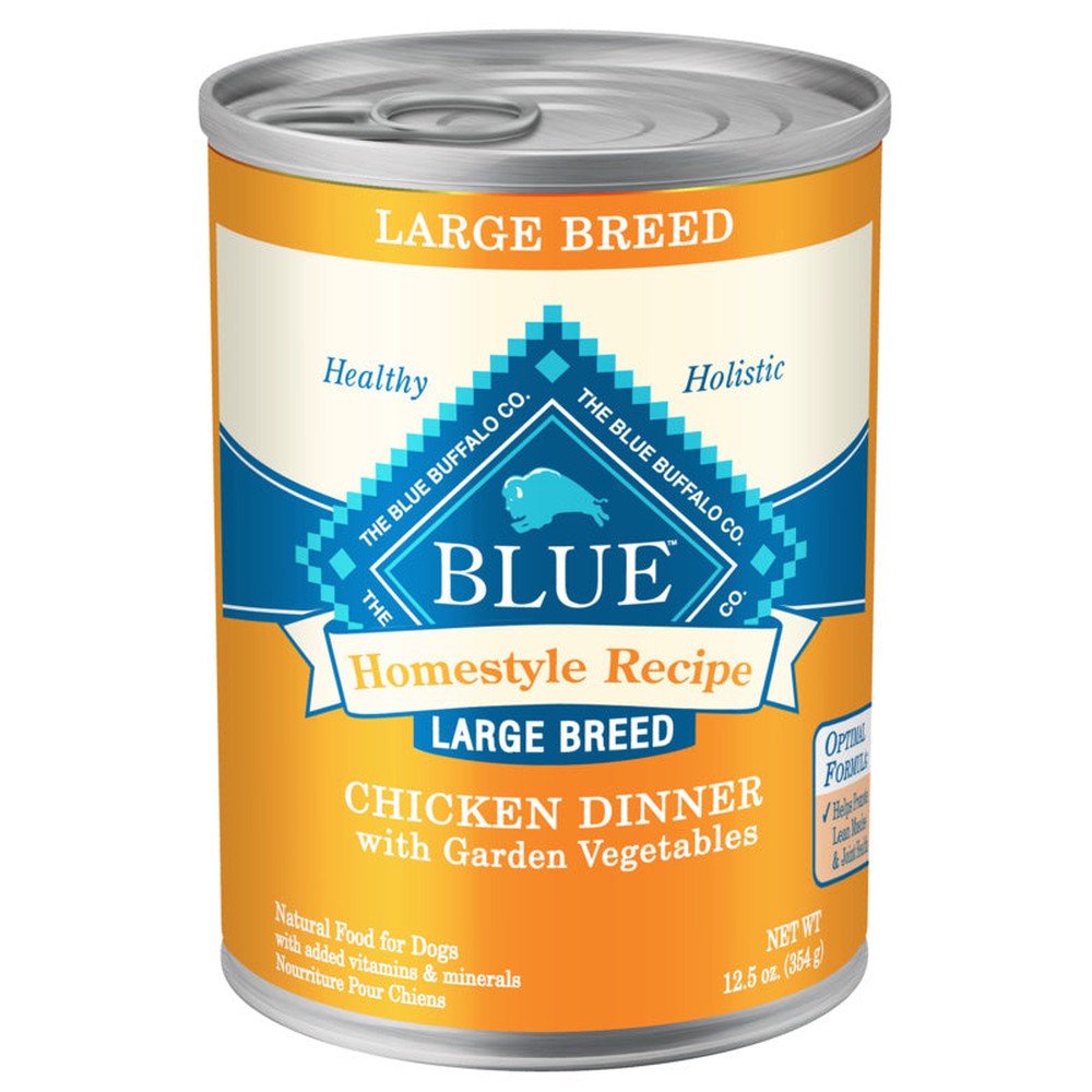Blue Buffalo Homestyle Recipe Large Breed Adult Chicken Dinner with Garden Vegetables Canned Dog Food