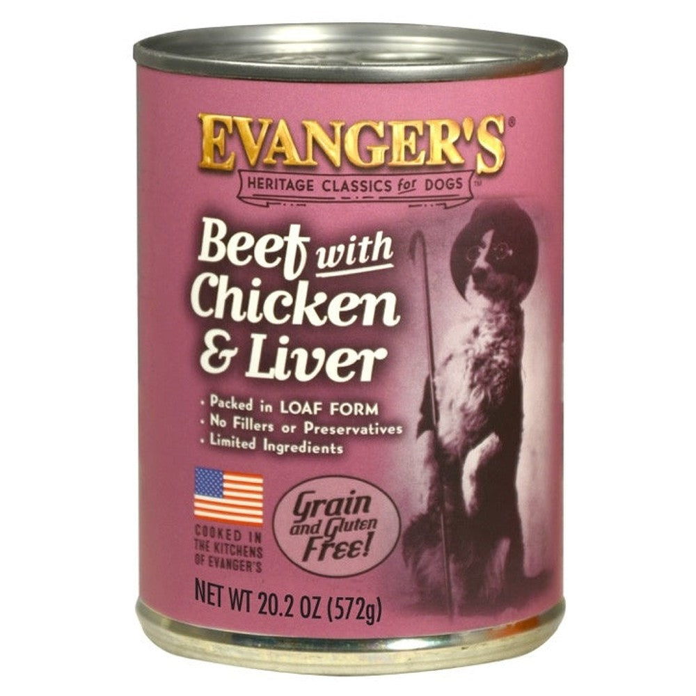 Evangers Classic Beef with Chicken And Liver Canned Dog Food