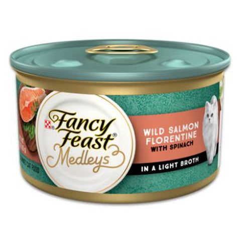 Fancy Feast Medleys Wild Salmon Florentine With Spinach in a Light Broth