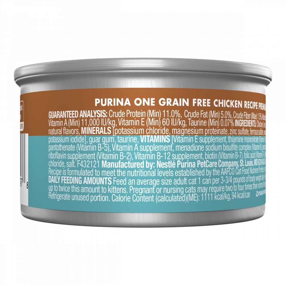 Purina ONE Grain Free Pate Chicken Canned Cat Food
