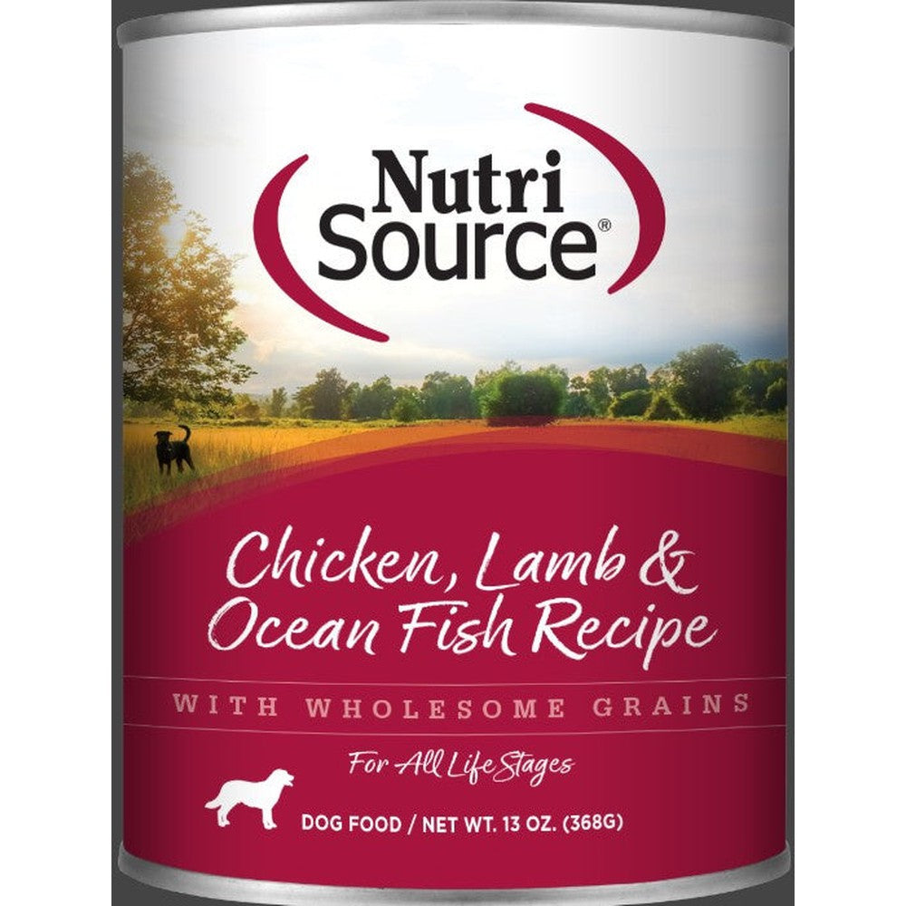 NutriSource Adult Chicken, Lamb & Ocean Fish Canned Dog Food