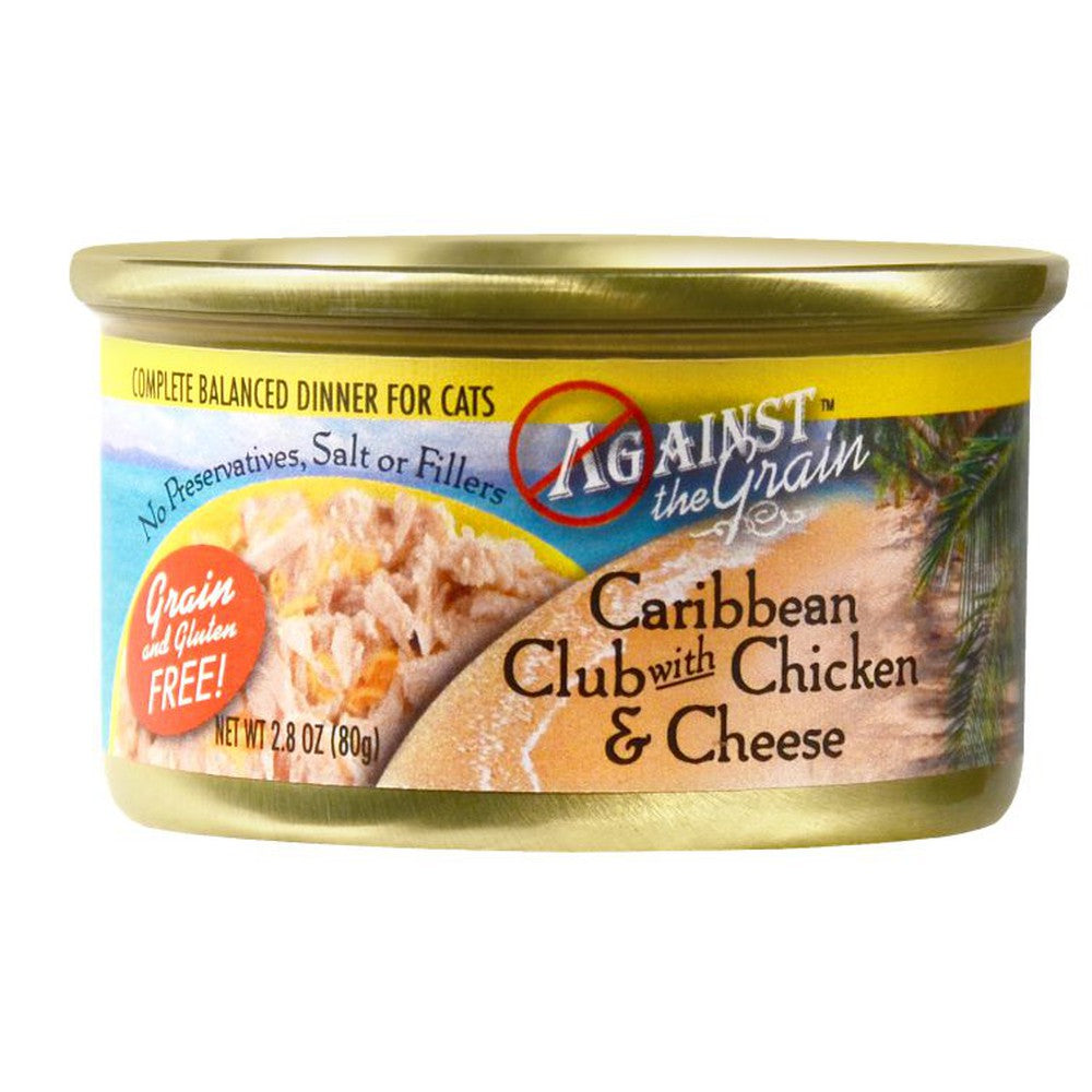 Against the Grain Caribbean Club with Chicken and Cheese Canned Cat Food
