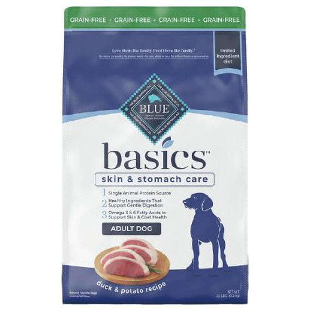 Blue Buffalo Basics Adult Skin & Stomach Care Grain-Free Duck & Potato Recipe Dry Dog Food