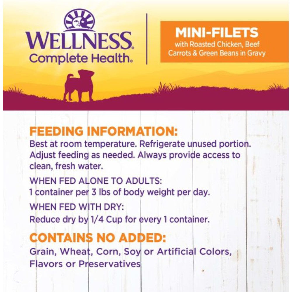 Wellness Petite Entrees Mini-Filets Grain Free Natural Roasted Chicken and Beef Recipe Wet Dog Food