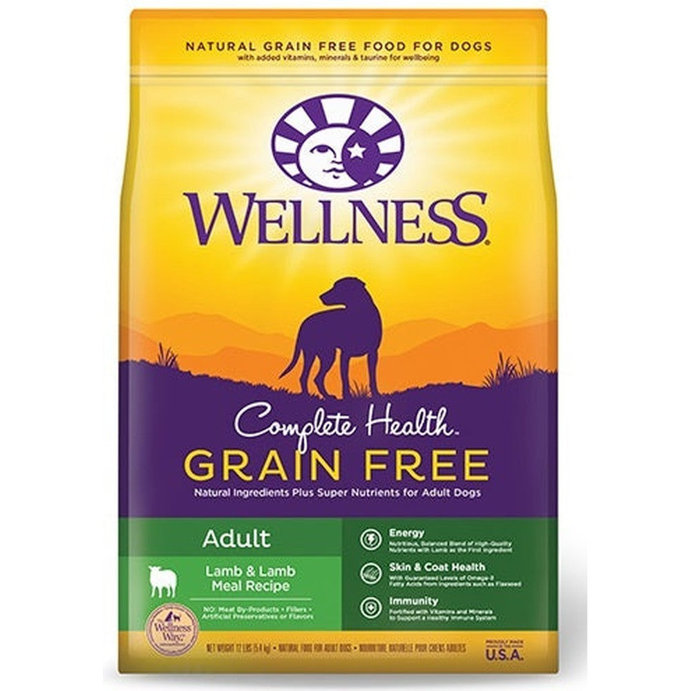 Wellness Grain-Free Complete Health Adult Lamb & Lamb Meal Recipe Dry Dog Food