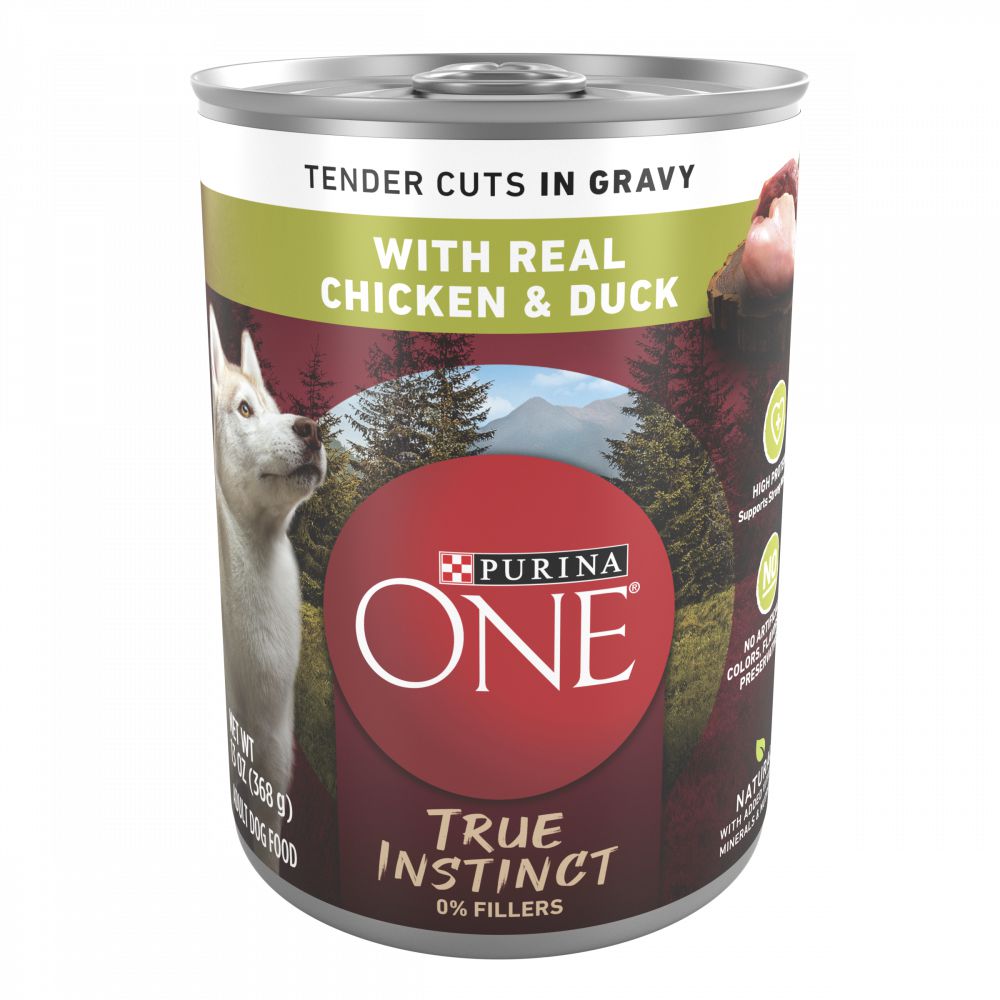 Purina ONE SmartBlend True Instinct Grain Free Chicken & Duck Tender Cuts in Gravy Canned Dog Food