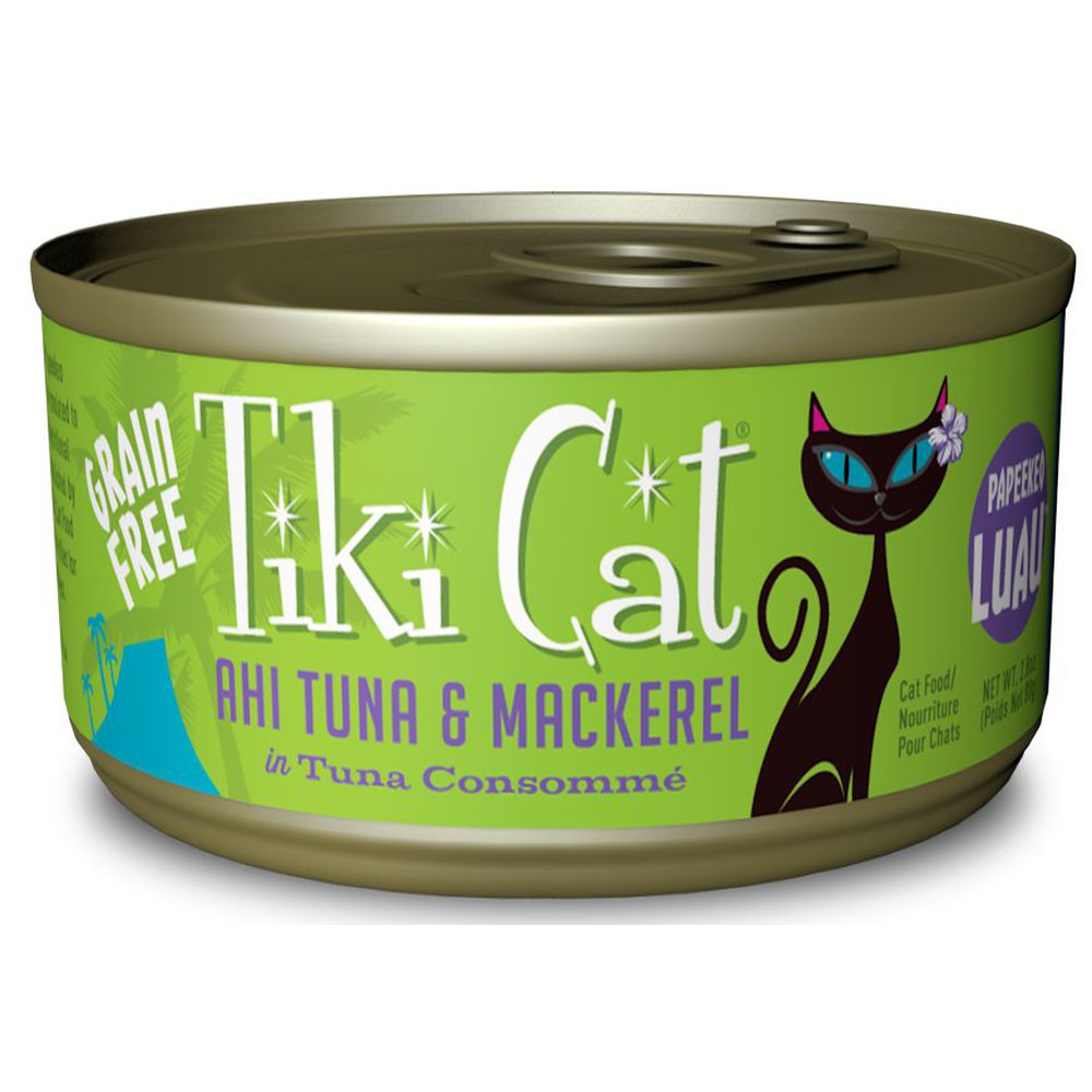 Tiki Cat Papeekeo Luau Grain Free Ahi Tuna And Mackrel In Tuna Consomme  Canned Cat Food