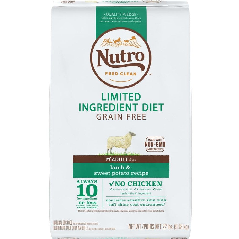 Nutro Limited Ingredient Diet Grain Free Adult Lamb and Sweet Potato Dry Dog Food
