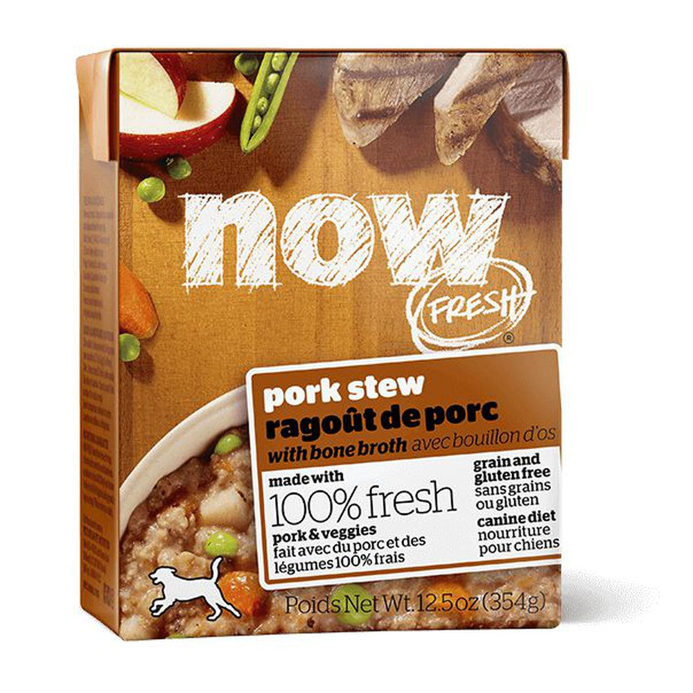 Petcurean Now! Fresh Grain Free Pork Stew with Bone Broth Wet Dog Food
