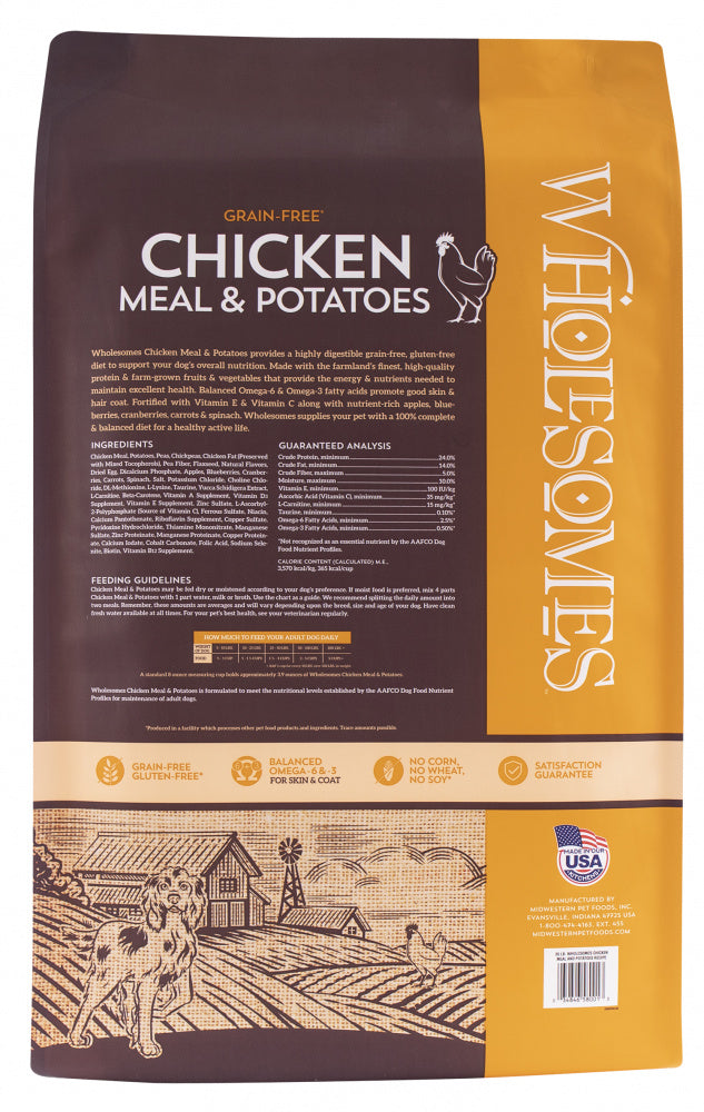 Wholesomes Grain Free Chicken Meal & Potatoes Recipe Dry Dog Food