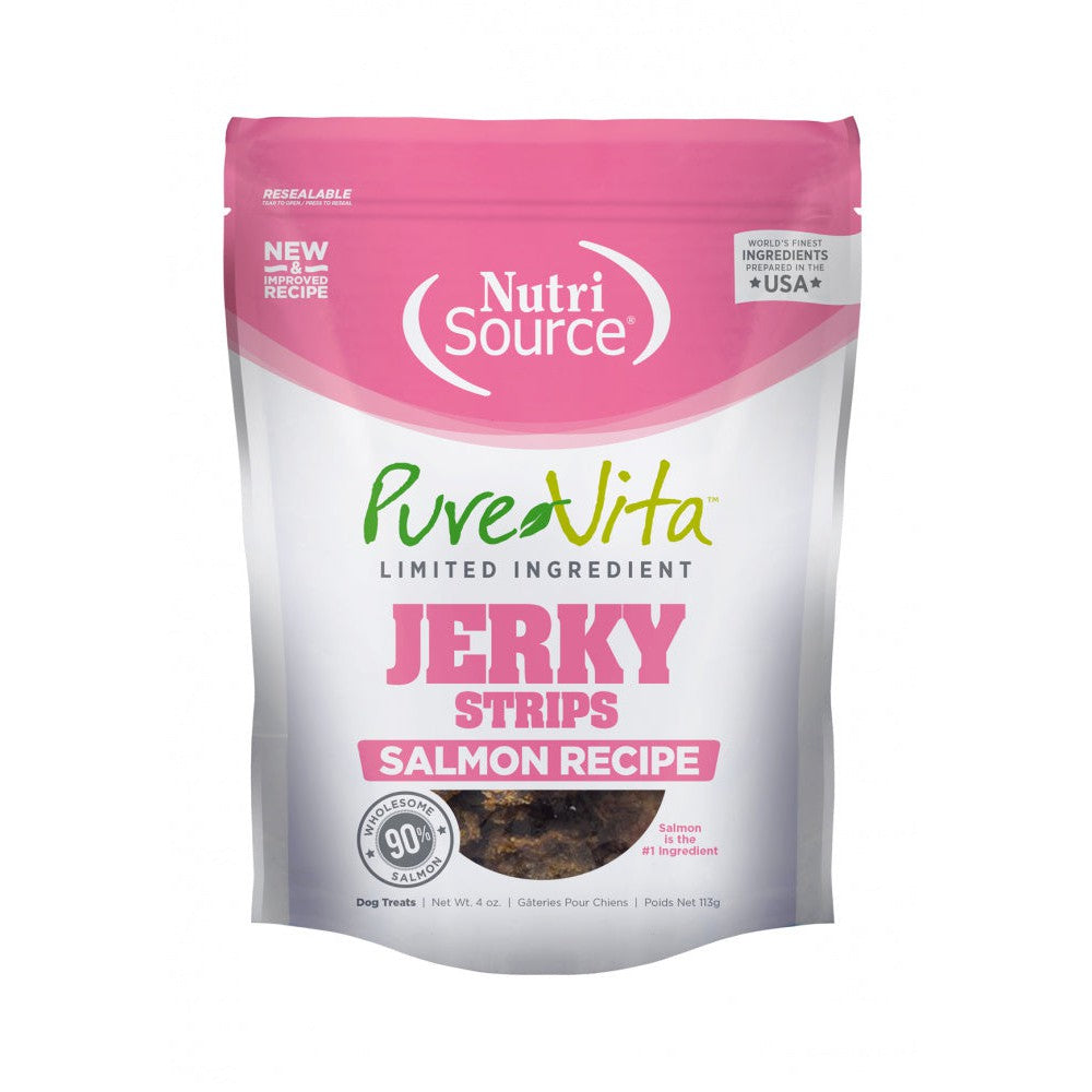PureVita Limited Ingredient 96% Salmon Jerky Holistic Dog Treats