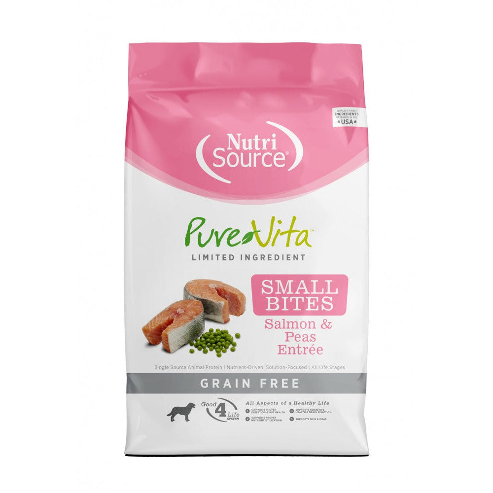PureVita Small Bites Grain Free Salmon & Peas Recipe Dry Dog Food