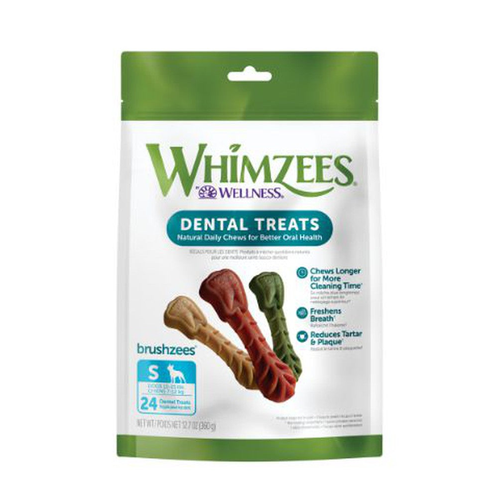 Whimzees Brushzees Natural Daily Dental Small Breed Dog Treats