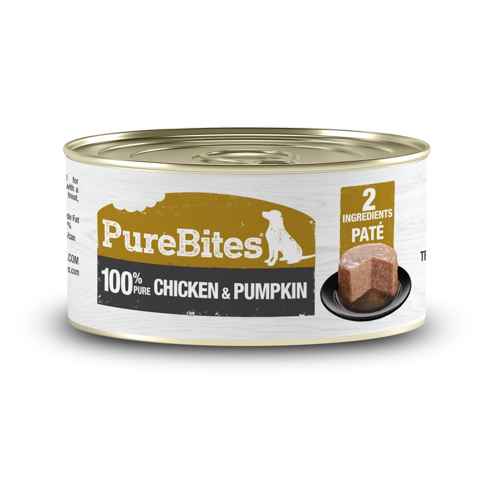PureBites 100% Pure Chicken & Pumpkin Pate Dog Treat