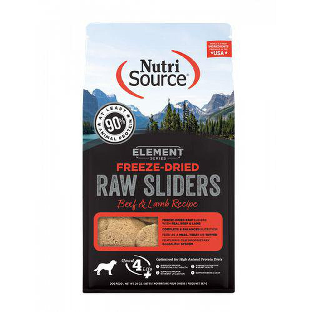 NutriSource Element Series Freeze Dried Raw Slider Beef and Lamb Recipe