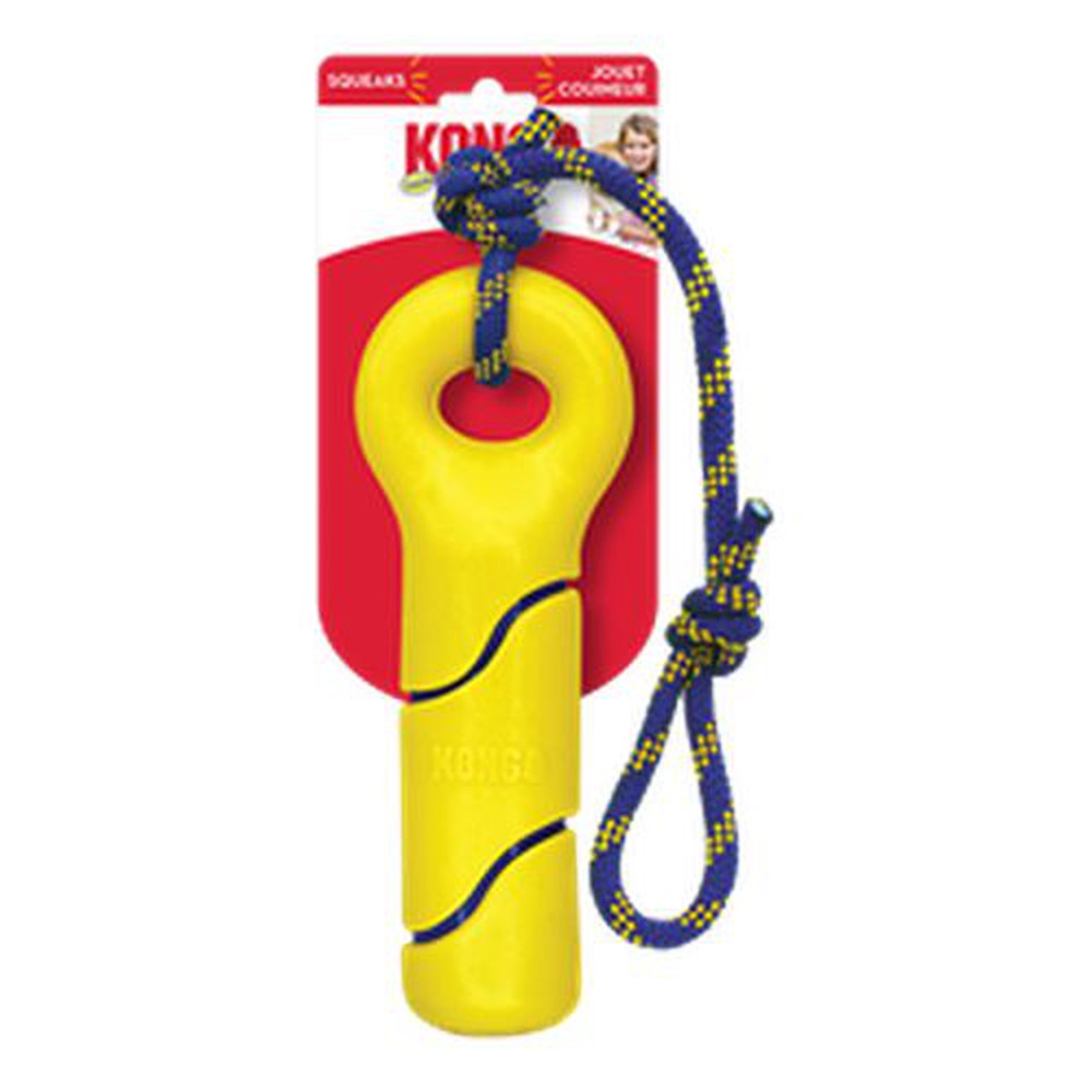 Kong Squeezz Tennis Buoy With Rope Dog Toy