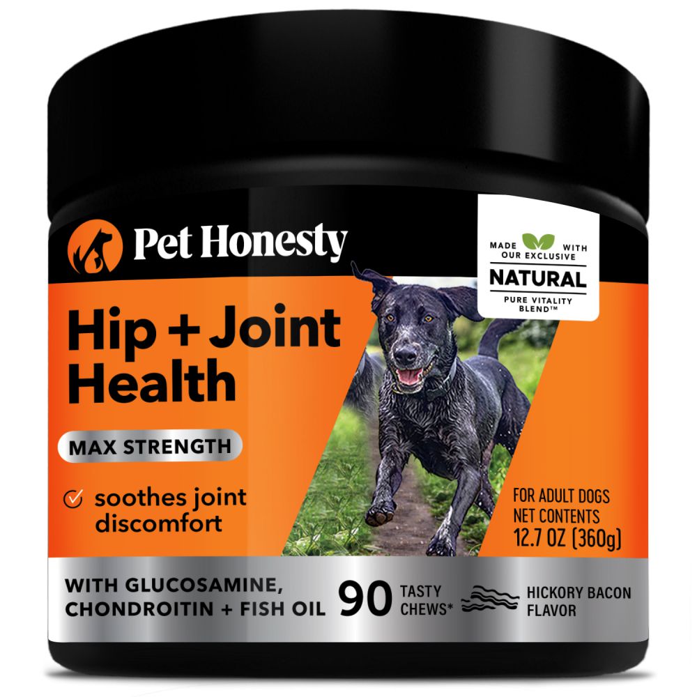 Pet Honesty Dog Hip & Joint Health Support Max Strength Chews, Bacon