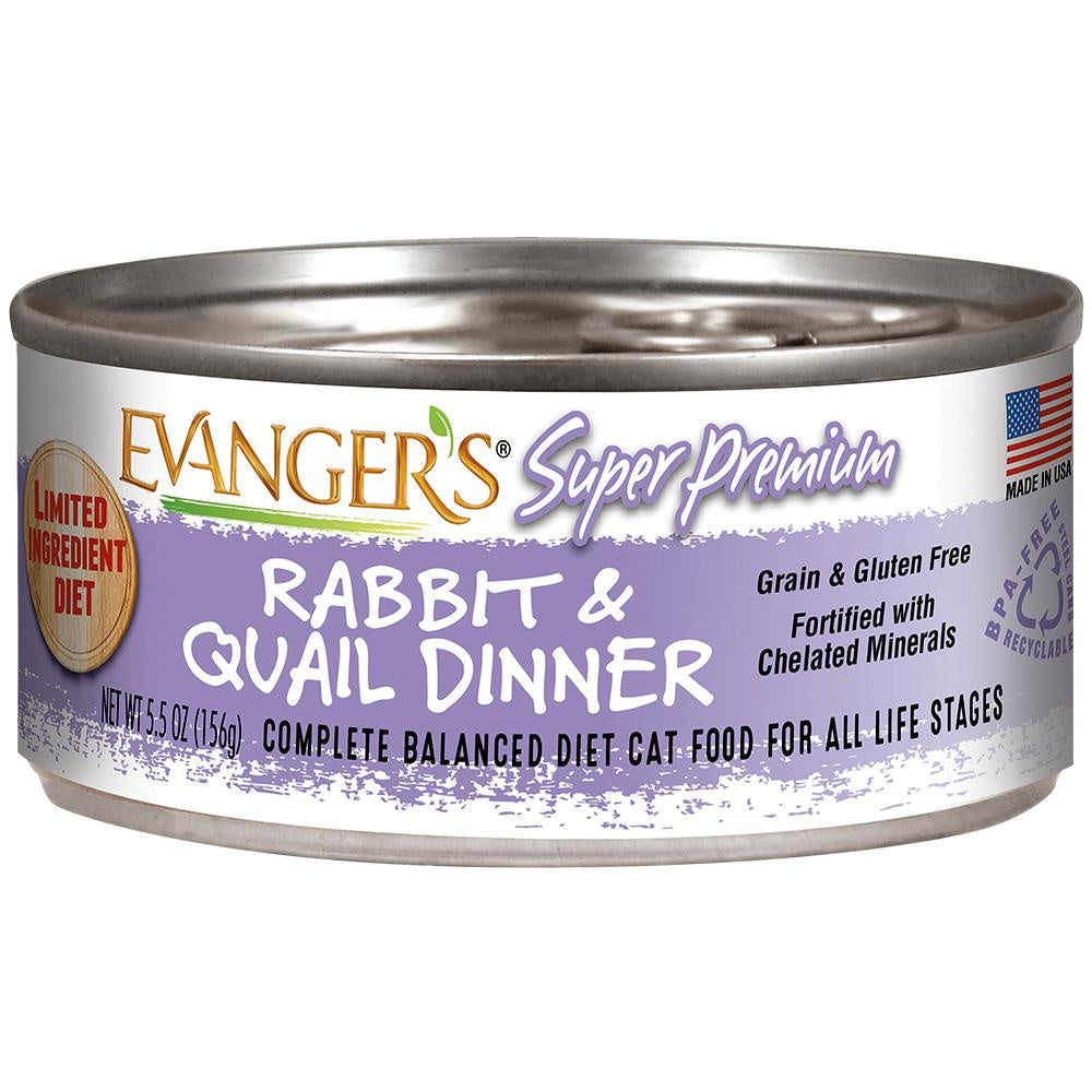 Evangers Super Premium Rabbit and Quail Dinner for Cats