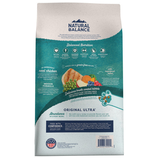 Natural Balance Indoor Ultra Chicken & Salmon Dry Cat Food
