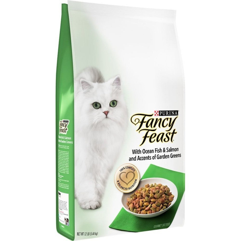 Fancy Feast Gourmet Filet Oceanfish Salmon and Accents of Garden Greens Dry Cat Food