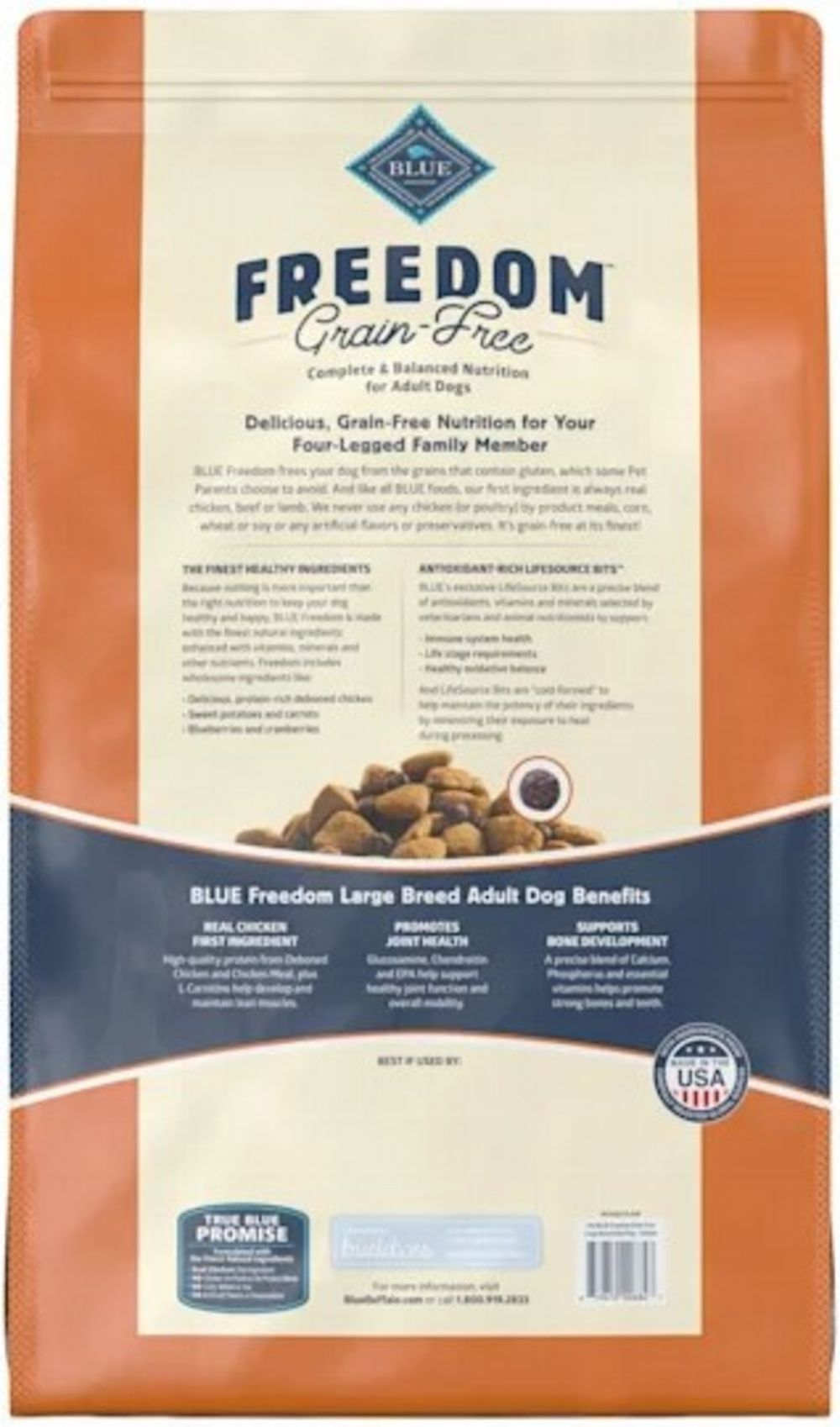 Blue Buffalo Freedom Grain-Free Large Breed Adult Chicken Recipe Dry Dog Food