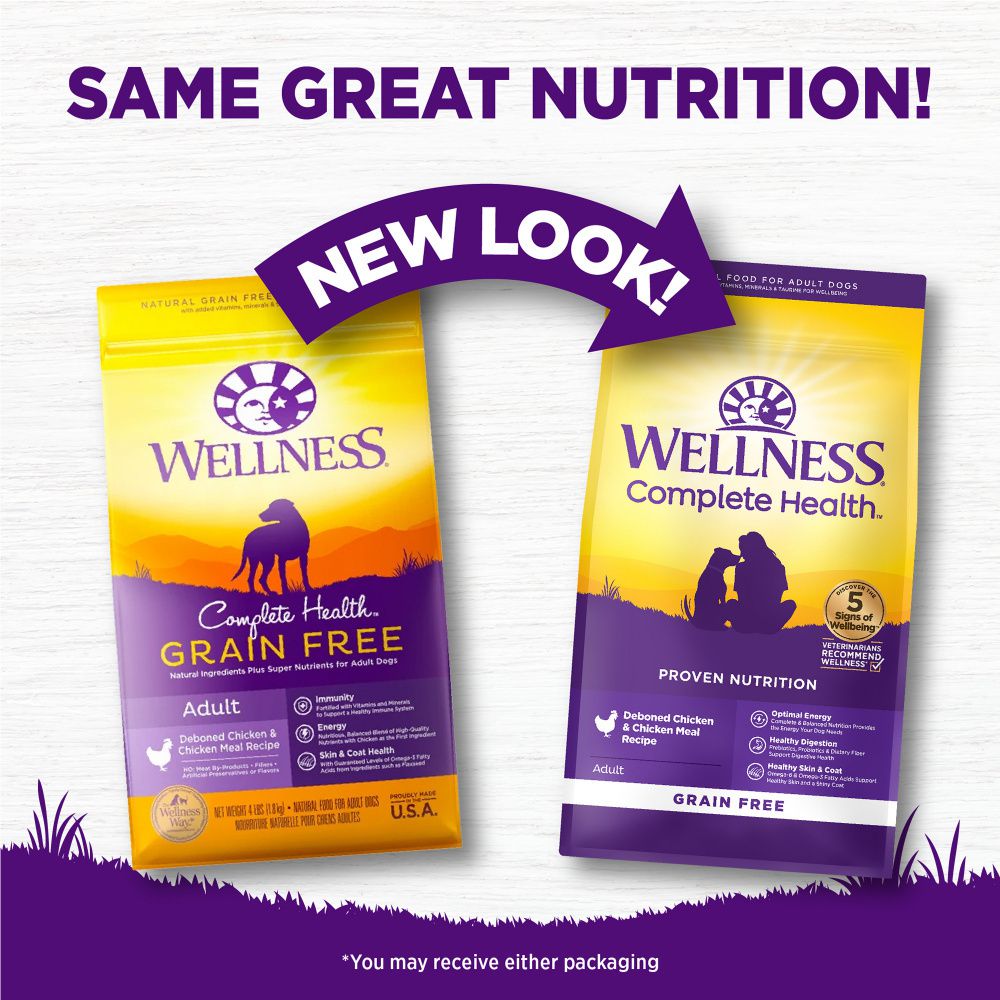 Wellness Complete Health Natural Adult Grain Free Deboned Chicken and Chicken Meal Recipe Dry Dog Food