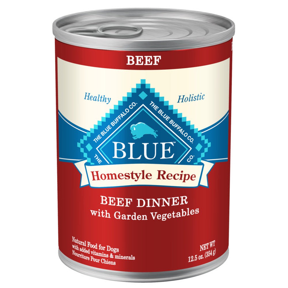 Blue Buffalo Homestyle Recipe Adult Beef Dinner with Garden Vegetables Canned Dog Food