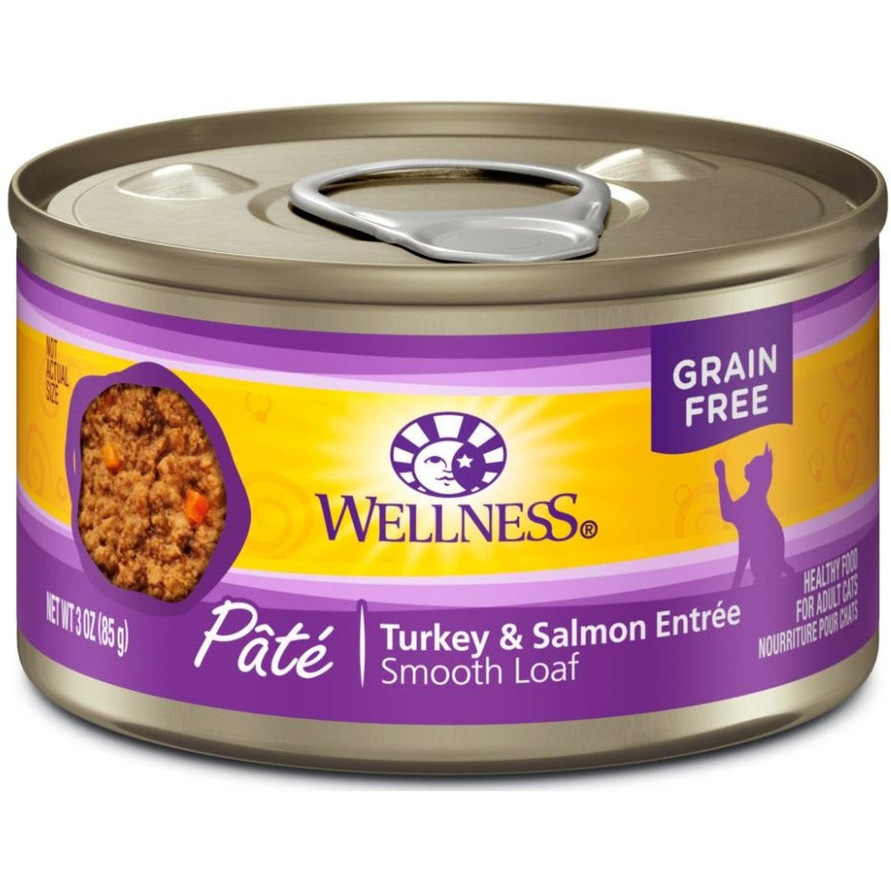 Wellness Complete Health Natural Grain Free Turkey and Salmon Pate Wet Canned Cat Food