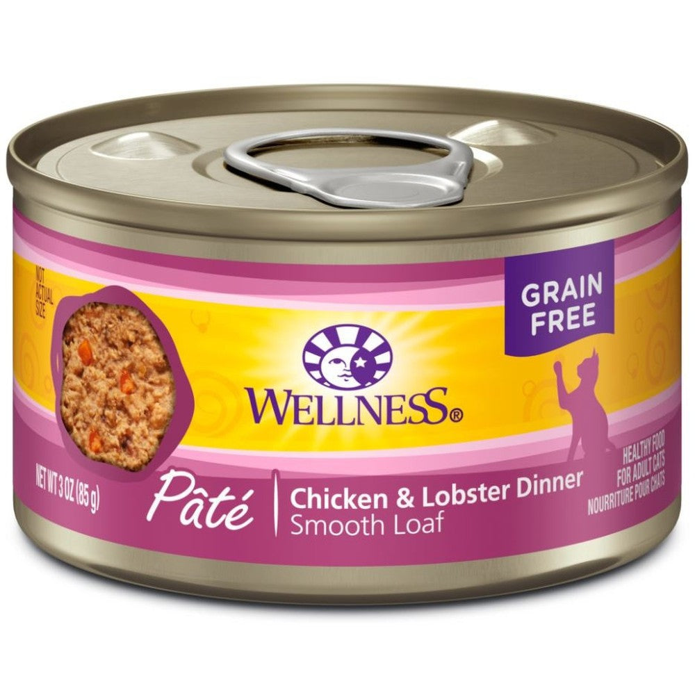 Wellness Complete Health Natural Grain Free Chicken and Lobster Pate Wet Canned Cat Food
