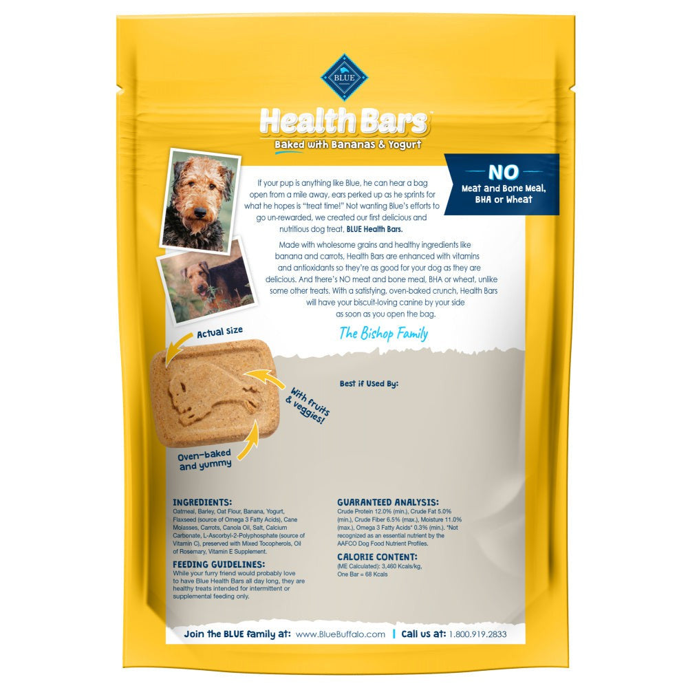 Blue Health Bars Baked With Banana & Yogurt Dog Treats