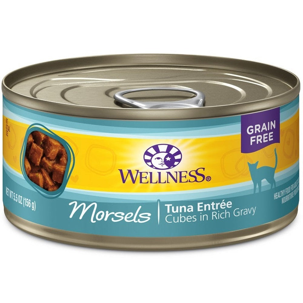 Wellness Grain Free Natural Tuna Morsels Recipe Wet Canned Cat Food