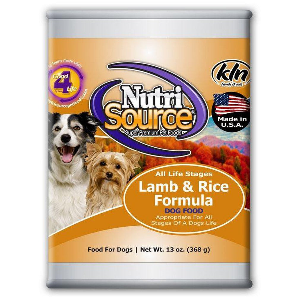 NutriSource Adult Lamb & Rice Canned Dog Food