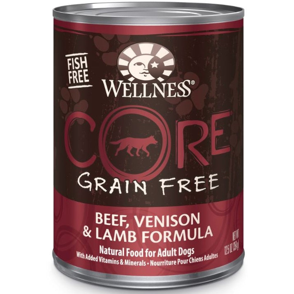 Wellness CORE Grain Free Natural Beef, Venison and Lamb Recipe Wet Canned Dog Food