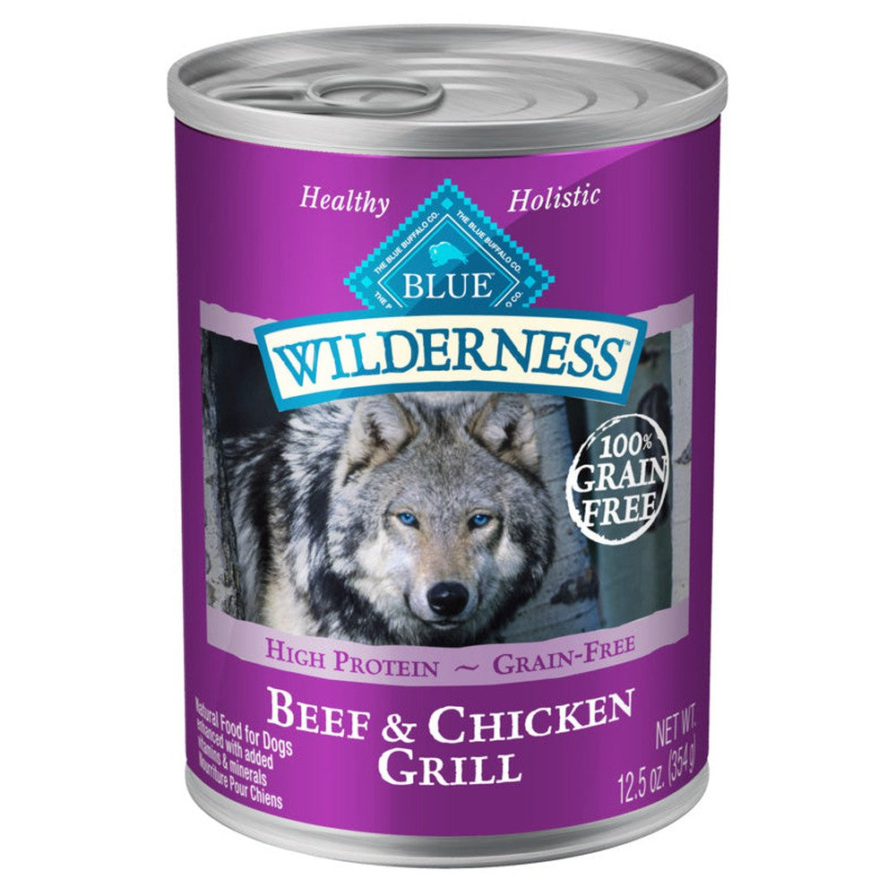 Blue Buffalo Wilderness High-Protein Grain-Free Beef & Chicken Grill Adult Canned Dog Food