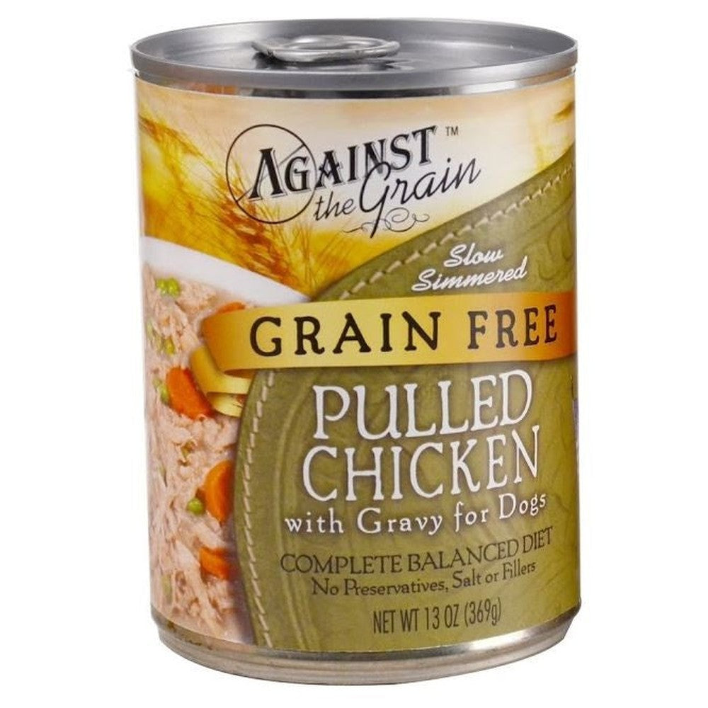Against the Grain Pulled Chicken in Gravy Canned Dog Food