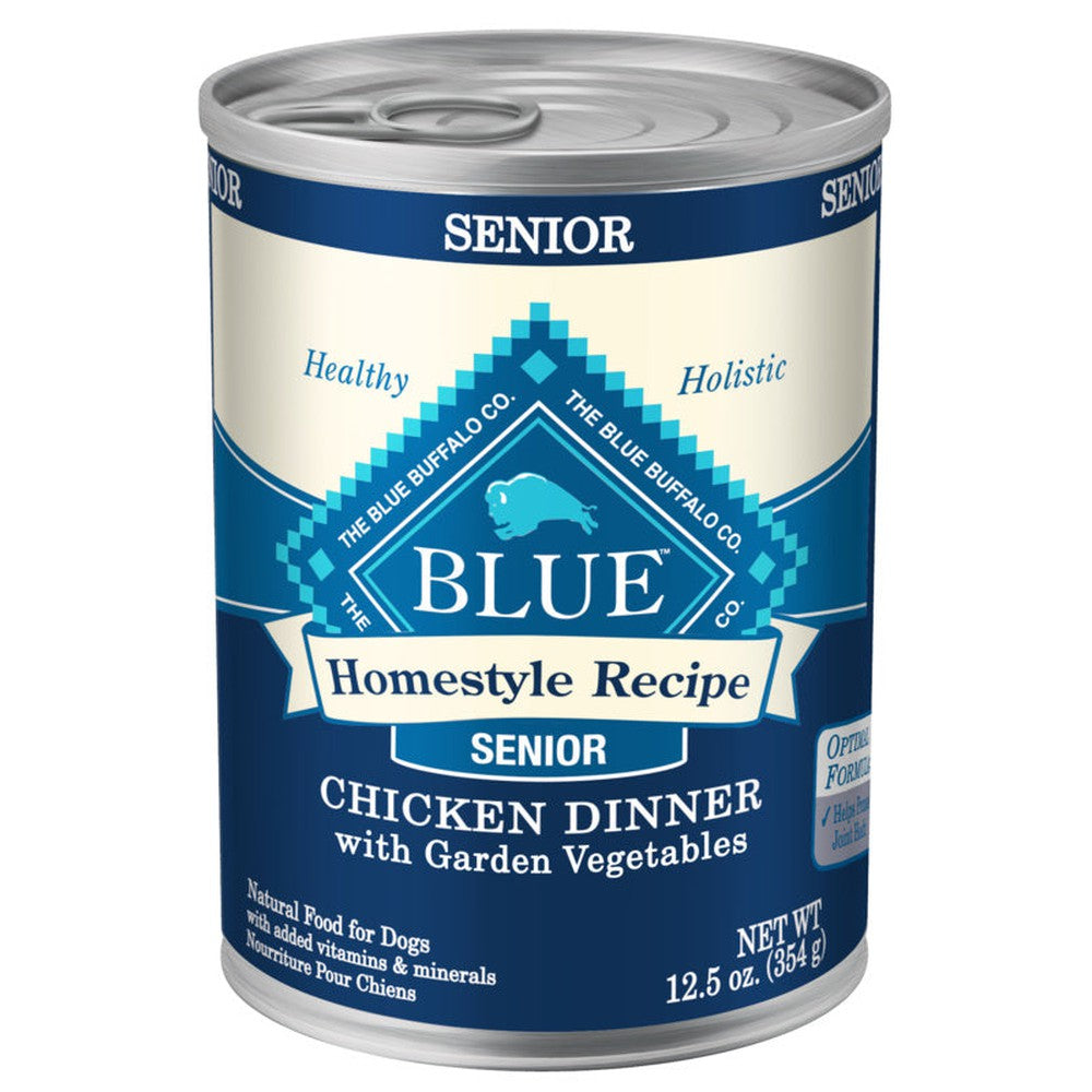 Blue Buffalo Homestyle Recipe Senior Chicken Dinner with Garden Vegetables Canned Dog Food