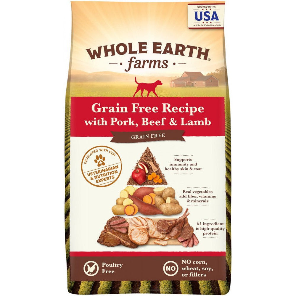 Whole Earth Farms Grain Free Recipe with Pork, Beef and Lamb Dry Dog Food