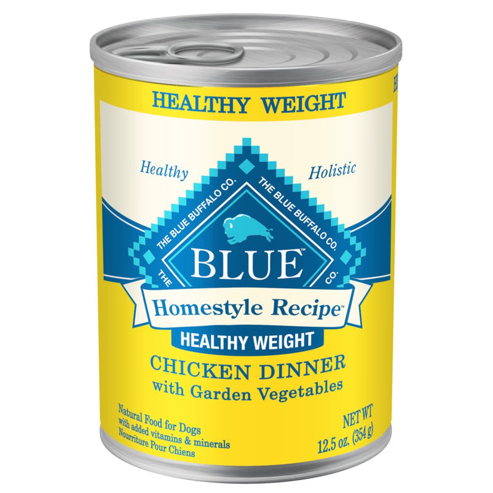 Blue Buffalo Homestyle Recipe Adult Healthy Weight Chicken Dinner with Garden Vegetables Canned Dog Food