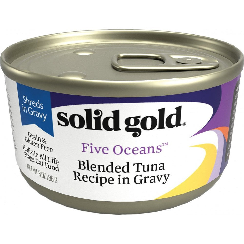 Solid Gold Five Oceans Grain Free Blended Tuna in Gravy Recipe Canned Cat Food