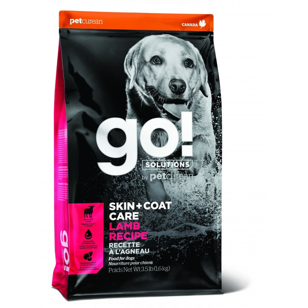 Petcurean Go! Solutions Skin + Coat Care Lamb Recipe Dry Dog Food