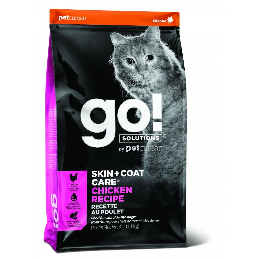 Petcurean Go! Solutions Skin + Coat Care Chicken Recipe Dry Cat Food