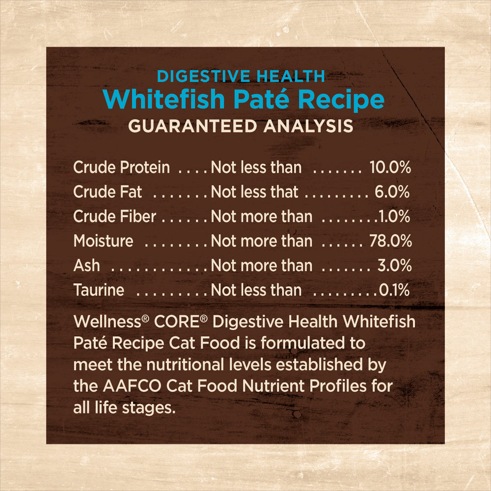 Wellness Core Digestive Health Whitefish Pate Recipe Canned Cat Food