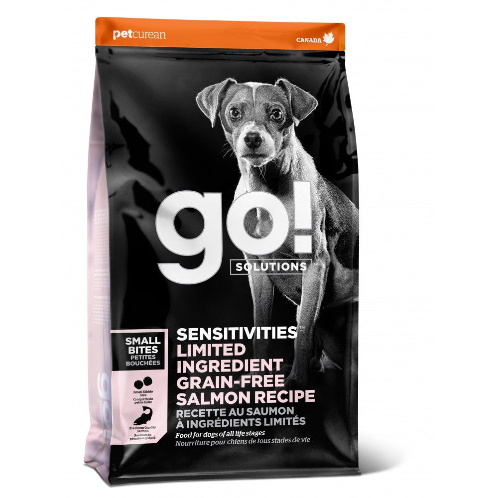 Petcurean Go! Sensitivities Small Bites Limited Ingredient Grain Free Salmon Recipe Dry Dog Food